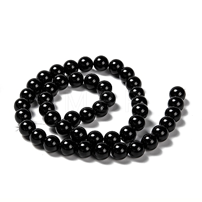 Natural Eyeless Obsidian Beads Strands G-K123-06-12mm-1