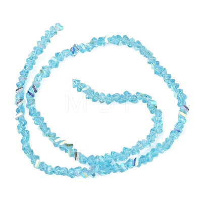 Electroplate Transparent Glass Beads Strands EGLA-P061-04C-AB20-1