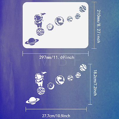 Plastic Drawing Painting Stencils Templates DIY-WH0396-381-1