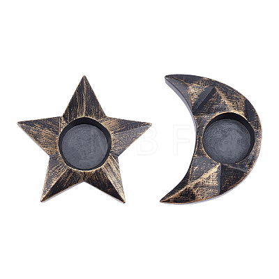 2Pcs 2 Styles Resin Candle Holder AJEW-GA0002-87B-1