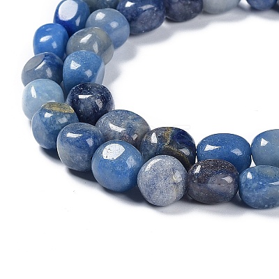 Natural Blue Aventurine Beads Strands G-C038-02D-1