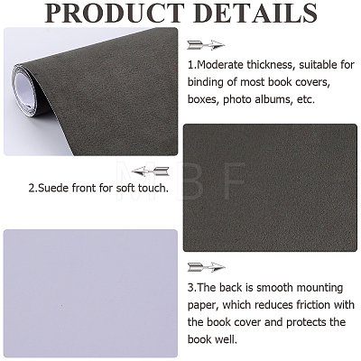 1.1M Self Adhesive Faux Suede Book Covers DIY-WH0491-89D-1