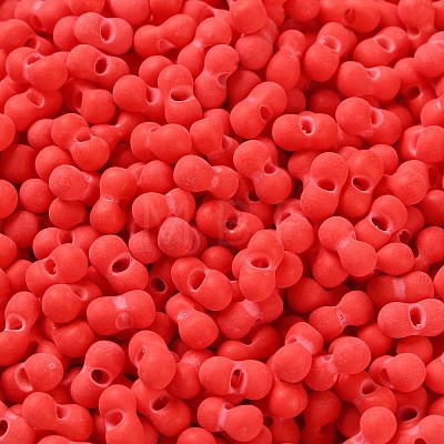 Rubberized Style Glass Seed Beads SEED-Z003-01E-1