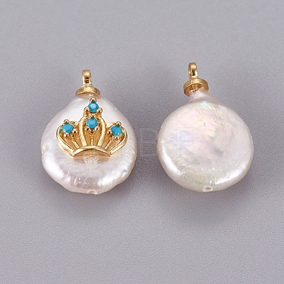Natural Cultured Freshwater Pearl Pendants PEAR-F008-44G-1