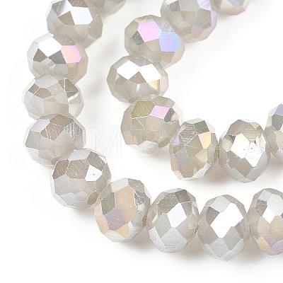 Electroplate Glass Beads Strands EGLA-A034-J8mm-B09-1