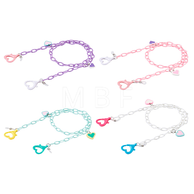 4Pcs 4 Colors Eyeglasses Chains AJEW-BY0001-03-1