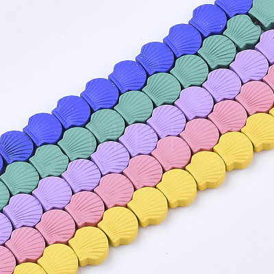 Spray Painted Non-magnetic Synthetic Hematite Beads Strands G-T124-35B-1