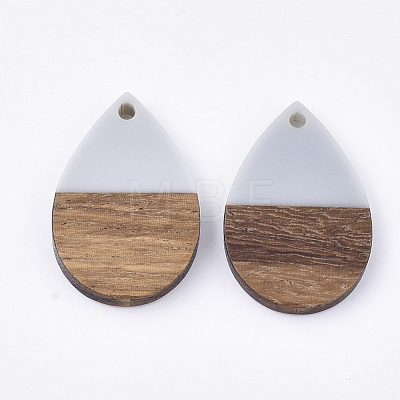 Resin & Walnut Wood Pendants RESI-T035-08A-1