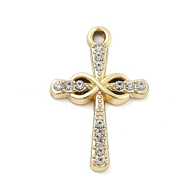 Alloy Rhinestone Pendants FIND-U026-01G-1