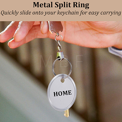 Aluminum & Paper Hanging Price Tags with Rings DIY-SP0007-89B-1