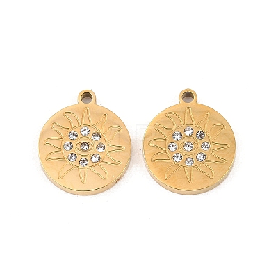 304 Stainless Steel Rhinestone Pendants STAS-Z188-01G-1