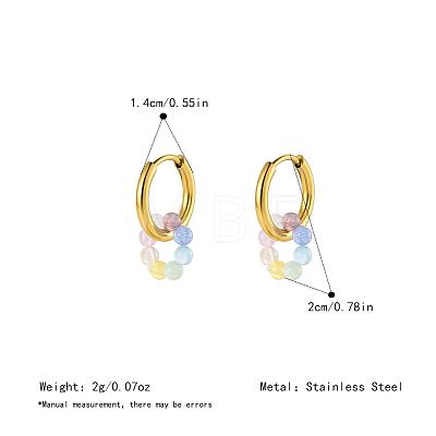 Bohemian 304 Stainless Steel Hoop Earrings IO7567-1-1
