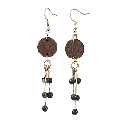 Natural Mixed Stone Dangle Earrings EJEW-JE06987-1