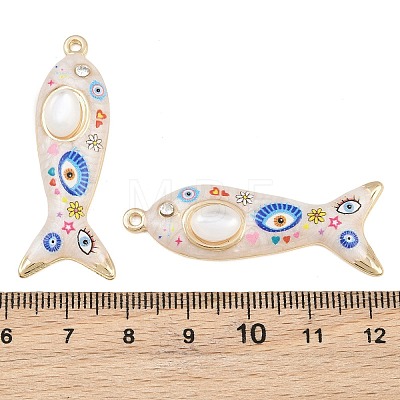 Printed Alloy Enamel Pendants RB-CBAA915-02G-1