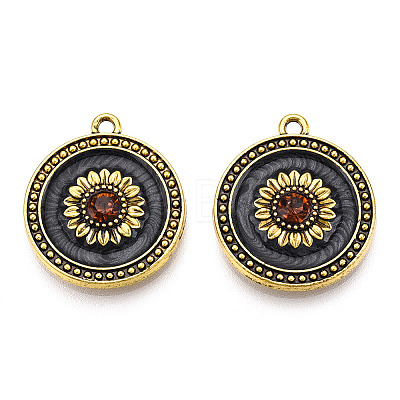 Alloy Enamel Pendants FIND-R148-01G-1