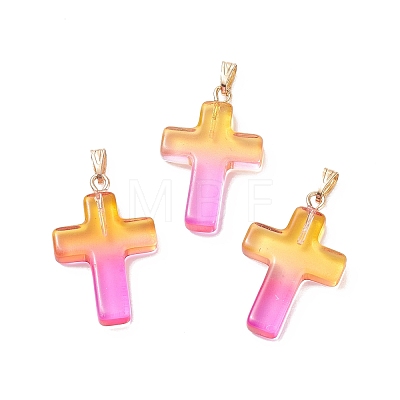 Two Tone Transparent Glass Pendants LS-GLAA-A004-02B-1