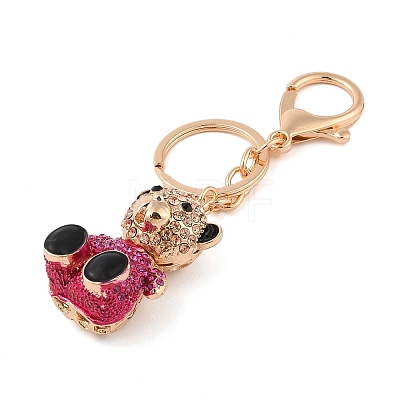 Zinc Alloy Rhinestone Keychain KEYC-M024-01KCG-03-1