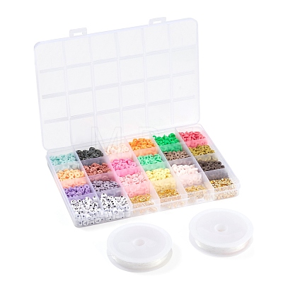 DIY Polymer Clay heishi Beads Bracelet Making Kits DIY-FS0002-30-1