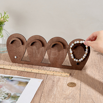 1 Set 1-Tier Wood Jewelry Display Stands ODIS-SC0001-14A-1