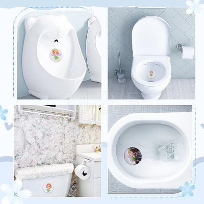 Round Dot PVC Potty Training Toilet Color Changing Stickers DIY-WH0488-31E-1
