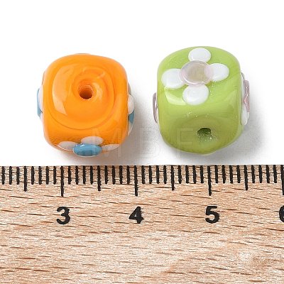 Handmade Lampwork Enamel Beads LAMP-Z020-07-1