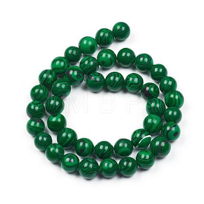 Synthetic Malachite Beads Strands G-G832-01-12mm-1