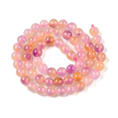 Dyed Natural White Jade Beads Strands G-T138-6mm-210-14-1