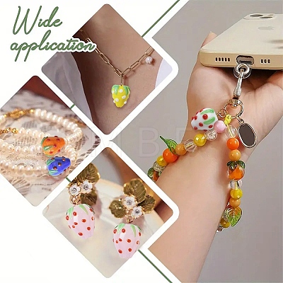 20Pcs Handmade Lampwork Bumpy Beads LAMP-YW0001-81-1