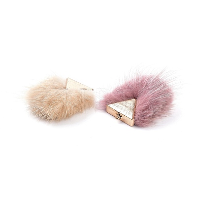 Defective Closeout Sale: Oxidized)Faux Mink Fur Tassel Pendant Decorations FIND-XCP0001-10-1