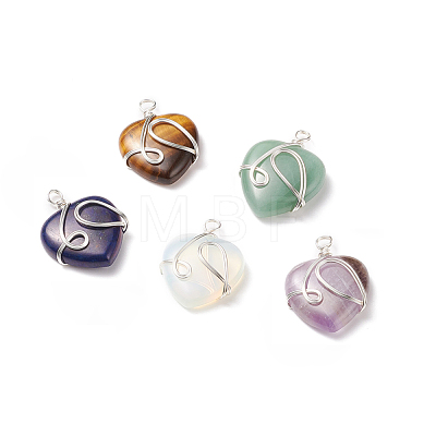 Natural & Synthetic Gemstone Pendants PALLOY-JF01663-1