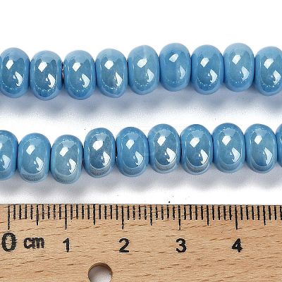 Porcelain Rondelle Beads PORC-Q001-01F-1