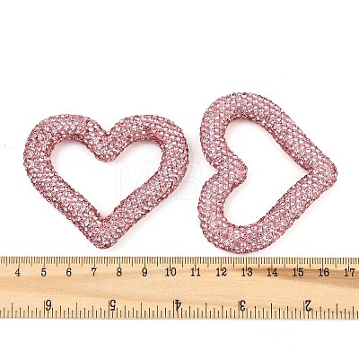 Handmade Polymer Clay Rhinestone Linking Rings CLAY-H009-04D-1