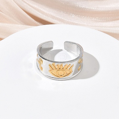 304 Stainless Steel Cuff Open Rings RJEW-Z121-02GP-05-1