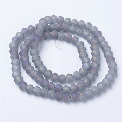 Electroplate Transparent Glass Beads Strands EGLA-A034-T1mm-X03-1