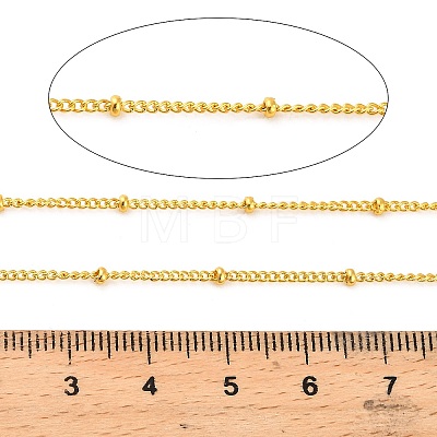 304 Stainless Steel Rondelle Beaded Satellite Chains CHS-G040-03G-1