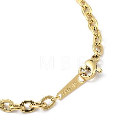 Ion Plating(IP) 304 Stainless Steel Cable Chain Bracelets for Men Women BJEW-M293-07G-1