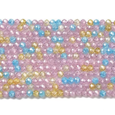 Cubic Zirconia Bead Strands ZIRC-C006-01B-06-1