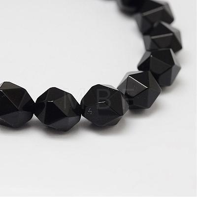 Natural Black Onyx Beads Strands G-K066-13-6mm-1