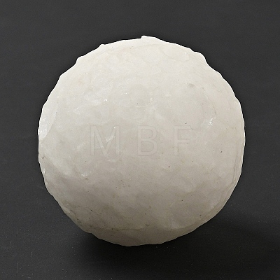 Natural Quartz Crystal Carved Gemstone Celestial Full Moon Gemstone Sphere Specimen G-C244-09E-1