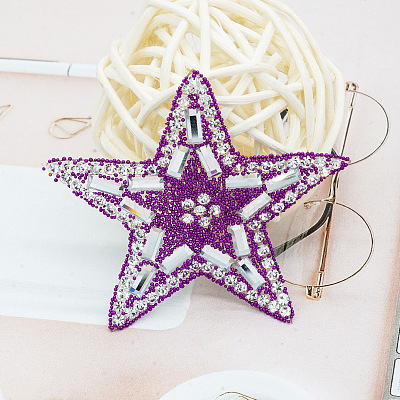 Star Glitter Hotfix Rhinestone DIY-WH0260-63C-1