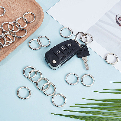 32Pcs Alloy Spring Gate Rings FIND-CN0002-50-1