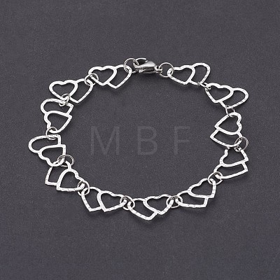304 Stainless Steel Chain Bracelets BJEW-P236-06P-1