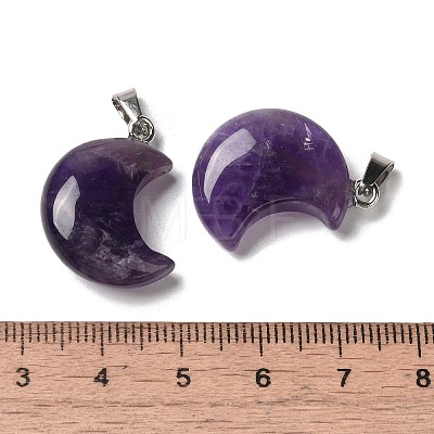 Natural Amethyst Pendants G-H035-01P-07-1