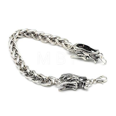 Iron Wheat Chain Bracelets BJEW-S122-01-1