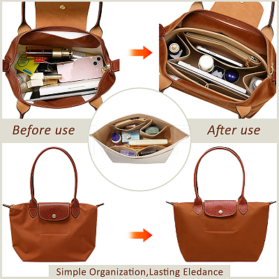 Felt Bag Organizer Insert AJEW-WH0880-56-1