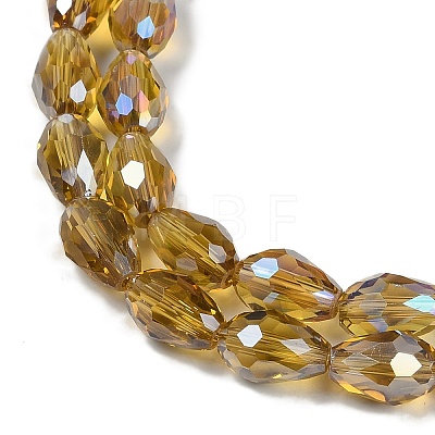 Transparent Electroplate Glass Beads Strands X-EGLA-N013-T10mm-B08-1