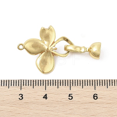 Brass Enamel Fold Over Clasps KK-U059-05G-1