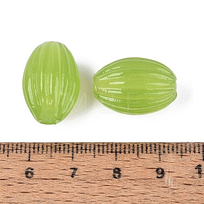 Handmade Ribbed Lampwork Beads LAMP-N042-01D-1