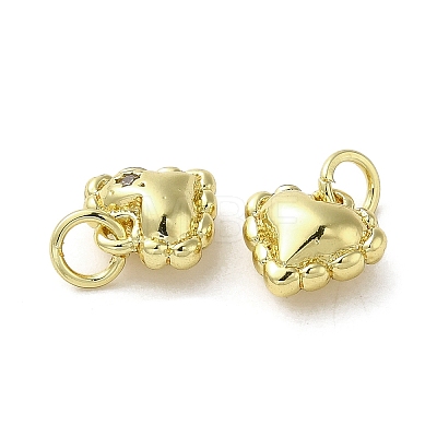 Rack Plating Brass Micro Pave Clear Cubic Zirconia Charms KK-G487-02G-1