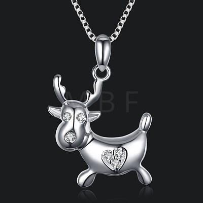 925 Sterling Silver Pendant Necklaces NJEW-BB32696-1